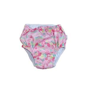 Reusable Absorbent Swimsuit Diaper Pink Floral Size 4T 38-46lbs